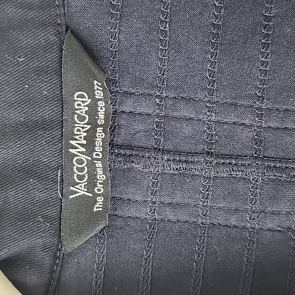 Yacco Maricard Lagenlook Cozy Chic Navy Cotton Spring Jacket Oversized OS (b36) - Picture 4 of 8